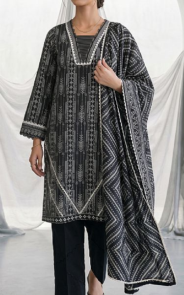 Zellbury Black/Off White Lawn Suit | Pakistani Lawn Dress in USA- Image 1