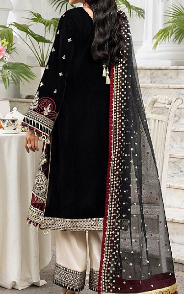 Zellbury Black Velvet Suit | Pakistani Winter Dresses in USA- Image 2