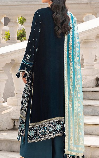 Zellbury Midnight Blue Velvet Suit | Pakistani Winter Dresses in USA- Image 2