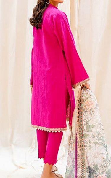 Zellbury Hot Pink Jacquard Suit (2 Pcs) | Pakistani Winter Dresses- Image 2