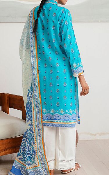 Zellbury Turquoise Cambric Suit (2 Pcs) | Pakistani Winter Dresses in USA- Image 2