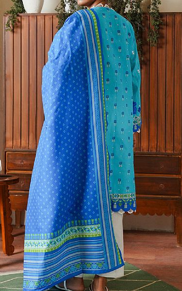 Zellbury Light Turquoise Cambric Suit (2 Pcs) | Pakistani Winter Dresses in USA- Image 2