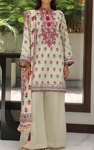 Zellbury Ivory Cambric Suit (2 Pcs) | Pakistani Winter Dresses in USA- Image 1