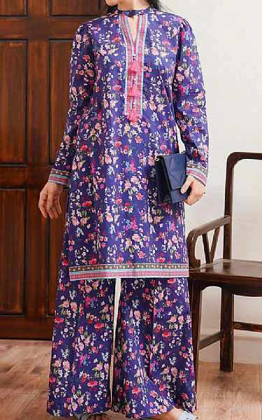 Zellbury Twilight Cambric Suit (2 Pcs) | Pakistani Winter Dresses in USA- Image 1
