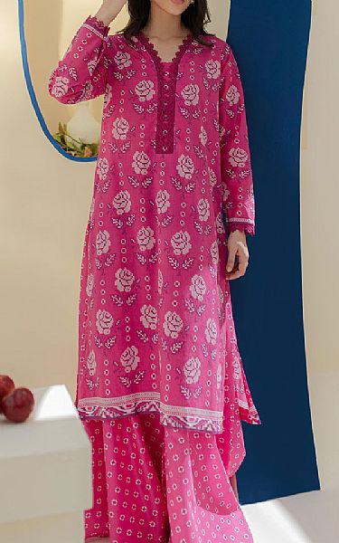 Zellbury Pink Cambric Suit (2 Pcs) | Pakistani Winter Dresses in USA- Image 1