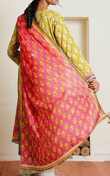 Zellbury Lime Cambric Suit (2 Pcs) | Pakistani Winter Dresses in USA- Image 2