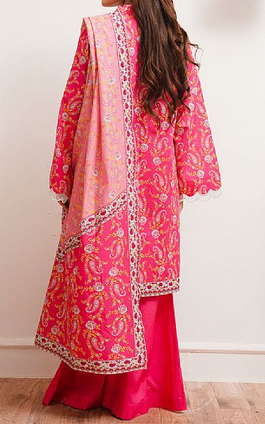Zellbury Fuchsia Cambric Suit (2 Pcs) | Pakistani Winter Dresses in USA- Image 2