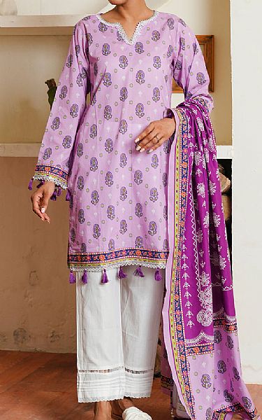 Zellbury Lilac Cambric Suit (2 Pcs) | Pakistani Winter Dresses in USA- Image 1