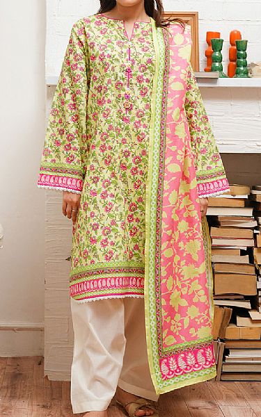 Zellbury Apple Green Cambric Suit (2 Pcs) | Pakistani Winter Dresses in USA- Image 1