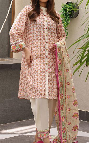 Zellbury Almond Cambric Suit (2 Pcs) | Pakistani Winter Dresses in USA- Image 1