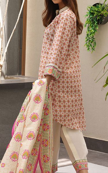 Zellbury Almond Cambric Suit (2 Pcs) | Pakistani Winter Dresses in USA- Image 2