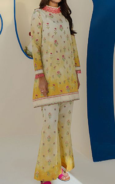 Zellbury Grey/Olive Cambric Suit (2 Pcs) | Pakistani Winter Dresses in USA- Image 1