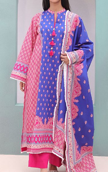 Zellbury Ruddy Pink Cambric Suit | Pakistani Winter Dresses in USA- Image 1