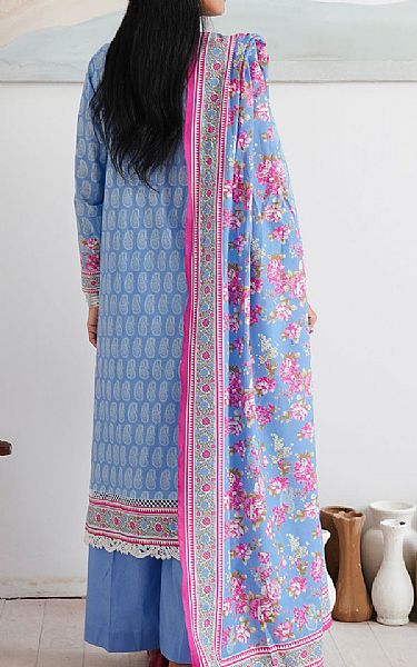 Zellbury Baby Blue Cambric Suit | Pakistani Winter Dresses in USA- Image 2