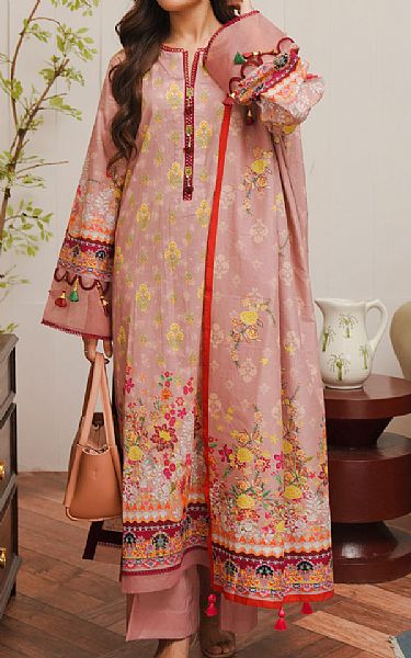 Zellbury Orchid Pink Cambric Suit | Pakistani Winter Dresses in USA- Image 1