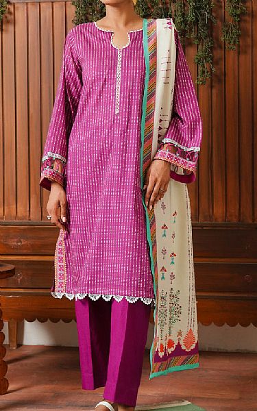Zellbury Plum Cambric Suit | Pakistani Winter Dresses in USA- Image 1