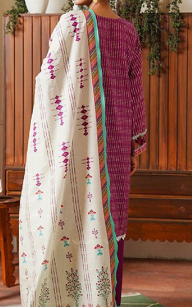 Zellbury Plum Cambric Suit | Pakistani Winter Dresses in USA- Image 2