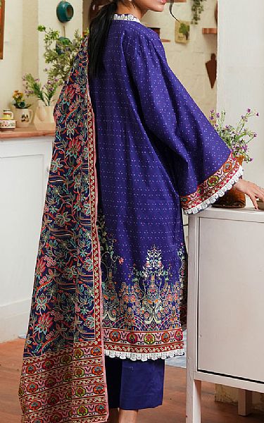 Zellbury Royal Blue Cambric Suit | Pakistani Winter Dresses in USA- Image 2