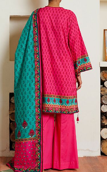Zellbury Hot Pink Cambric Suit | Pakistani Winter Dresses in USA- Image 2