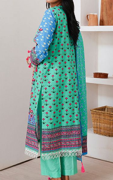 Zellbury Cyan/Aqua Cambric Suit | Pakistani Winter Dresses in USA- Image 2