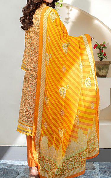 Zellbury Orange Lawn Suit | Pakistani Lawn Dress in USA- Image 2