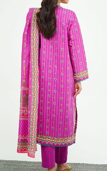 Zellbury Shocking Pink Lawn Suit | Pakistani Lawn Dress in USA- Image 2