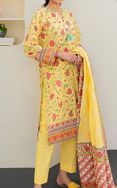 Zellbury Yellow Lawn Suit | Pakistani Lawn Dress in USA- Image 1