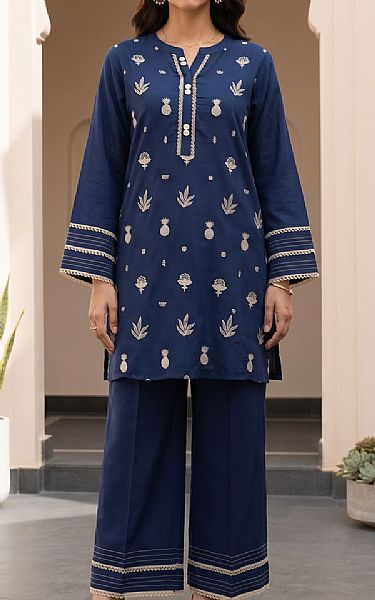 Zellbury Dark Blue Lawn Suit (2 Pcs) | Pakistani Lawn Dress in USA- Image 1