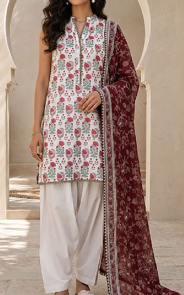 Zellbury Off-white Lawn Suit | Pakistani Lawn Dress in USA- Image 1