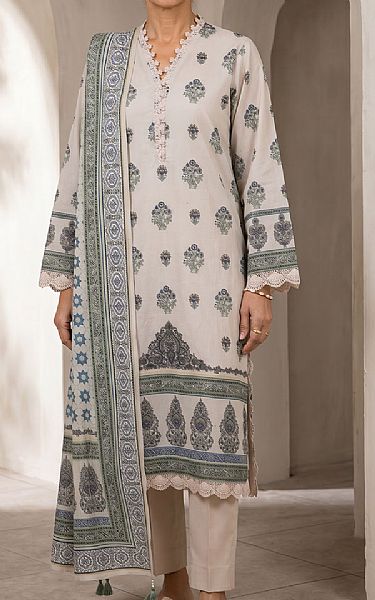 Zellbury Off-white Lawn Suit | Pakistani Lawn Dress in USA- Image 1