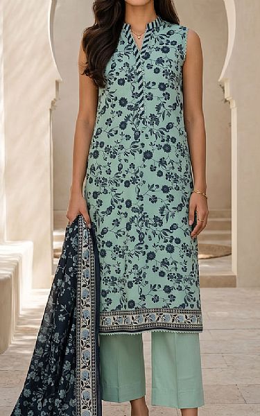 Zellbury Turquoise Lawn Suit | Pakistani Lawn Dress in USA- Image 1