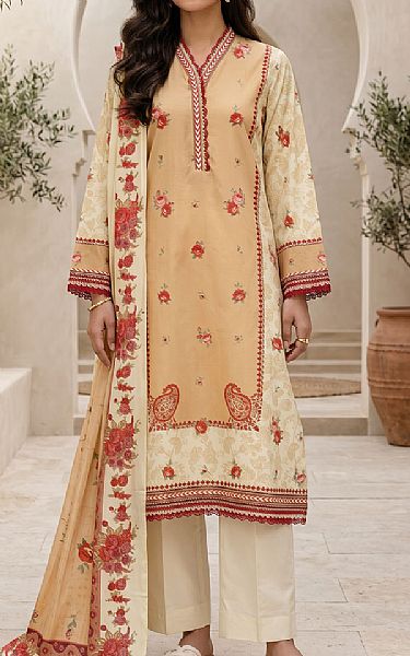 Zellbury Beige/Ivory Lawn Suit | Pakistani Lawn Dress in USA- Image 1