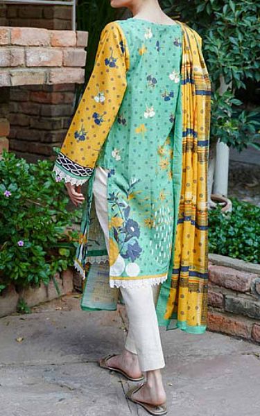 Zellbury Pastel Green Khaddar Suit (2 Pcs) | Pakistani Winter Dresses- Image 2