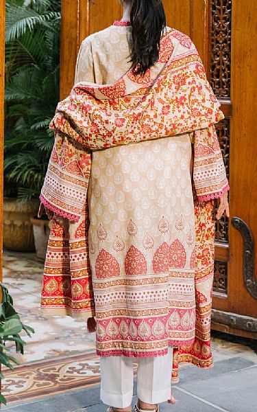 Zellbury Ivory Khaddar Suit (2 Pcs) | Pakistani Winter Dresses in USA- Image 2