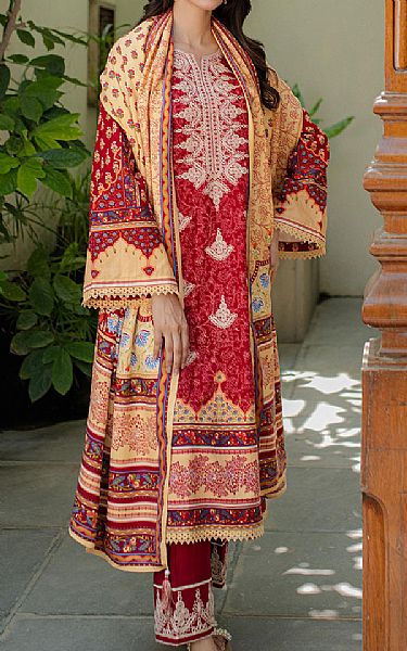 Zellbury Carmine Khaddar Suit | Pakistani Winter Dresses in USA- Image 1