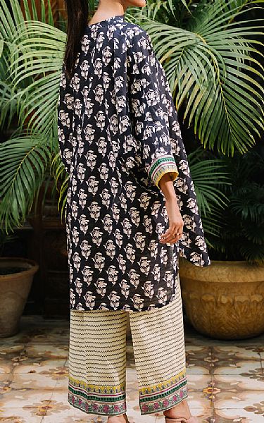Zellbury Black/Ivory Khaddar Suit (2 Pcs) | Pakistani Winter Dresses in USA- Image 2
