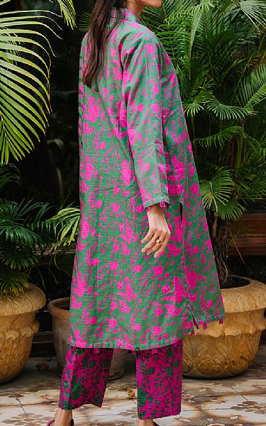 Zellbury Pistachio/Violet Khaddar Suit (2 Pcs) | Pakistani Winter Dresses in USA- Image 2