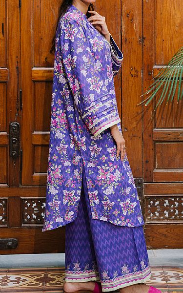 Zellbury Blueberry Khaddar Suit (2 Pcs) | Pakistani Winter Dresses in USA- Image 2