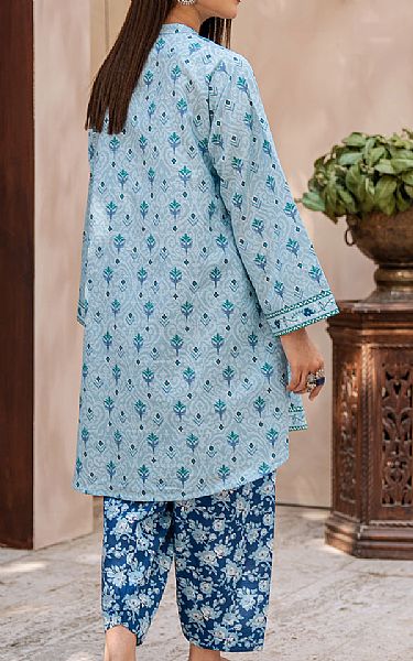 Zellbury Sky Blue Khaddar Suit (2 Pcs) | Pakistani Winter Dresses in USA- Image 2
