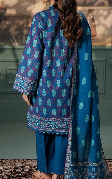 Zellbury Zinc Blue Khaddar Suit (2 Pcs) | Pakistani Winter Dresses in USA- Image 2