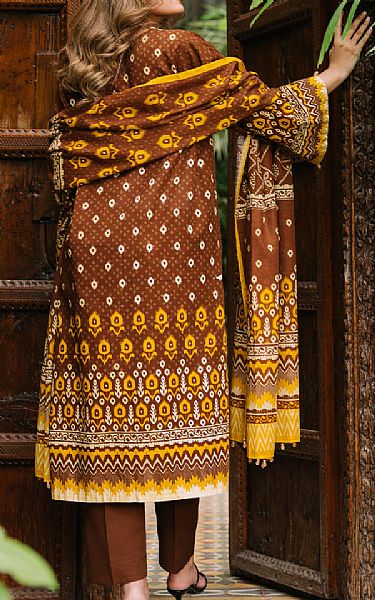 Zellbury Brown Khaddar Suit | Pakistani Winter Dresses in USA- Image 2