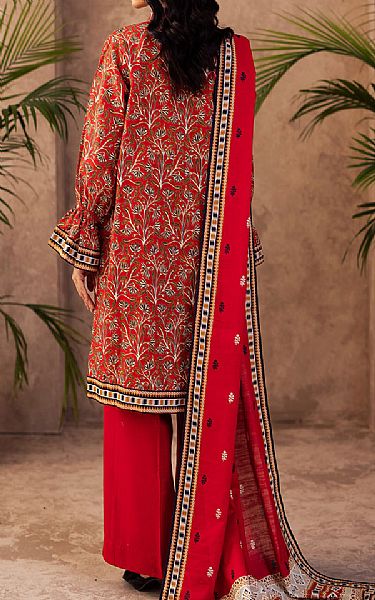 Zellbury Torch Red Khaddar Suit | Pakistani Winter Dresses in USA- Image 2