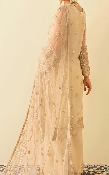 Akbar Aslam Fawn Organza Suit | Pakistani Dresses in USA- Image 2