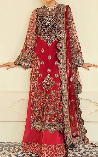 Akbar Aslam Scarlet Net Suit | Pakistani Dresses in USA- Image 1