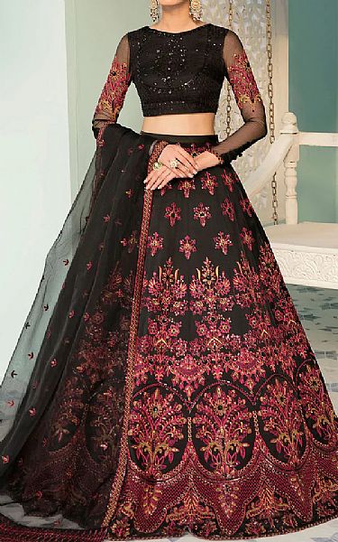 Black Organza Suit | Akbar Aslam Pakistani Chiffon Dresses