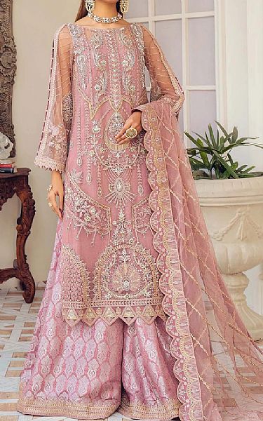 Akbar Aslam Tea Rose Net Suit | Pakistani Dresses in USA- Image 1