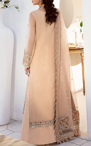Akbar Aslam Ivory Organza Suit | Pakistani Embroidered Chiffon Dresses- Image 2