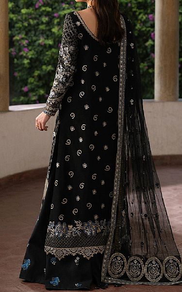 Ayzel Black Raw Silk Suit | Pakistani Embroidered Chiffon Dresses USA- Image 2