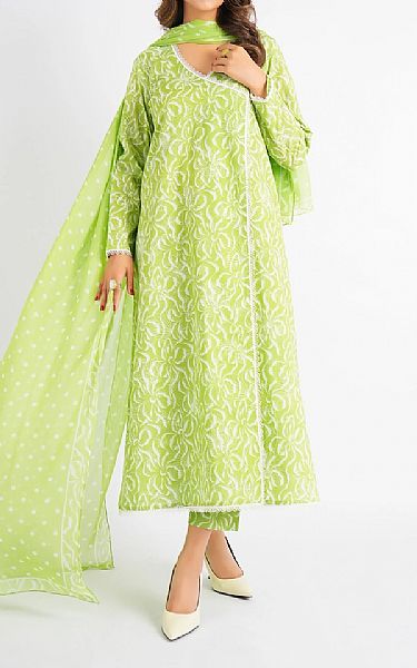 Bareeze Apple Green Cambric Suit | Pakistani Winter Dresses in USA- Image 1