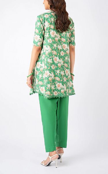Bareeze Emerald Green Cambric Suit | Pakistani Winter Dresses in USA- Image 2